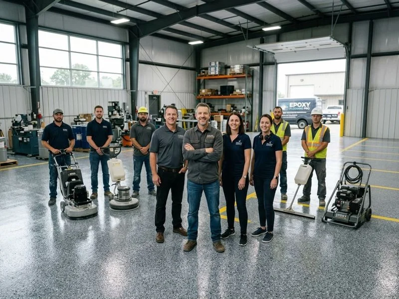 Epoxy Ninja Malaysia team with dustless grinding equipment on a Klang Valley job site