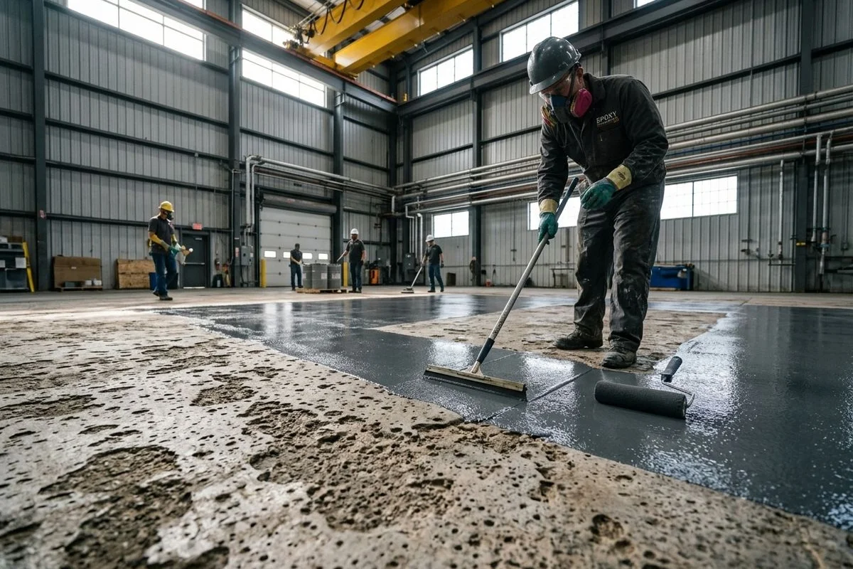Chemical-Resistant Flooring for Acid & Solvent Damaged Concrete in Kuala Lumpur